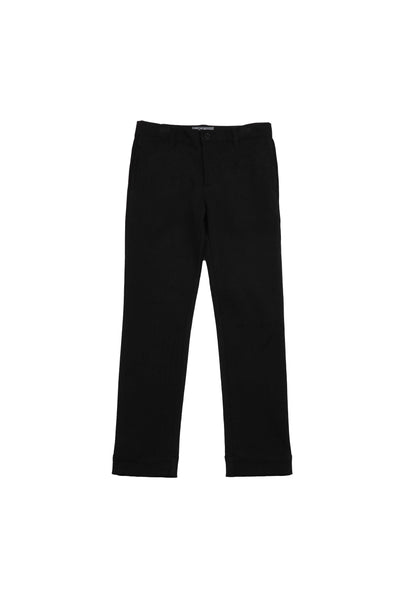 Belati Black Suede Chino Pants