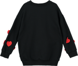 Beau Loves Black All The Hearts Sweater