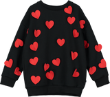 Beau Loves Black All The Hearts Sweater