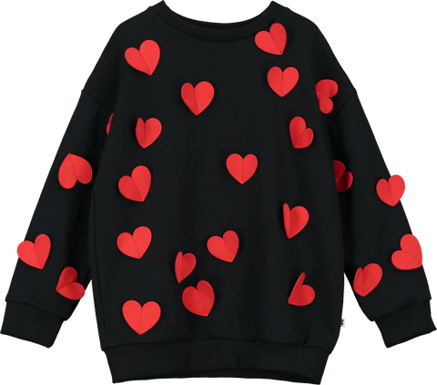 Beau Loves Black All The Hearts Sweater