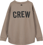 Beau Loves Washed Brown Crew Sweater