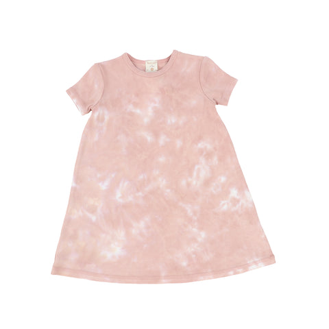 Lil Legs Blush Watercolor Short Sleeve Dress