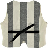 Belle Chiara Black & Beige Thick Stripe Amadeus Vest
