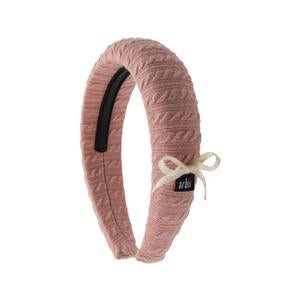 Arbii Blush Cable Knit Headband with Bow Detail