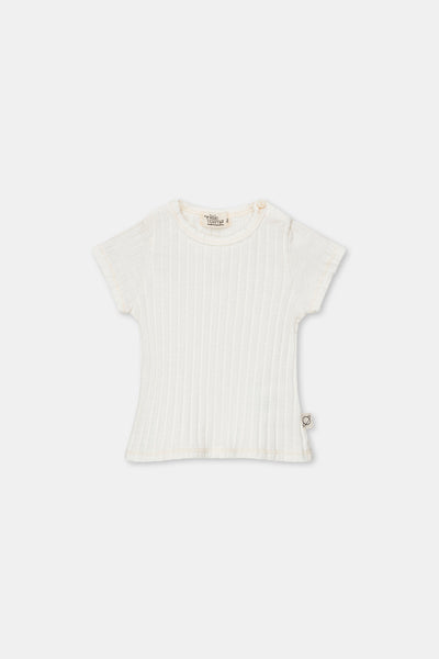 My Little Cozmo Baby Ivory Ribbed Short Set