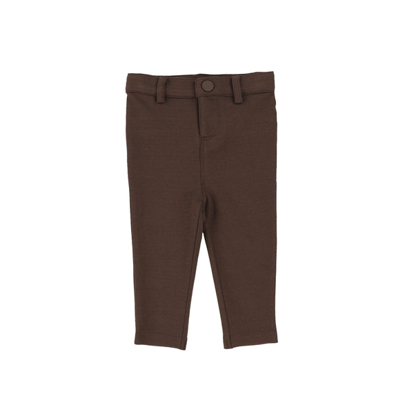 Lil Legs Classic Brown Knit Pants