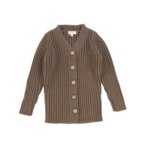 Lil Legs Cocoa V Neck Knit Cardigan