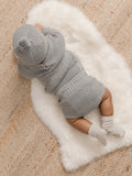 Quincy Mae Dusty Blue Cable Knit Set