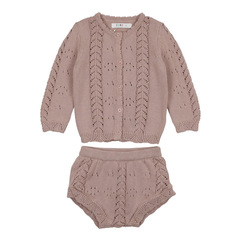 Coco Blanc Mauve Pointelle Bloomer Set