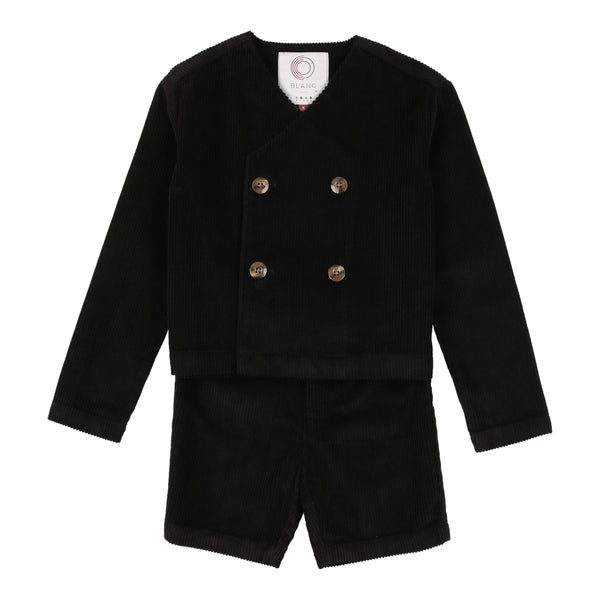 Coco Blanc Black Corduroy Suit