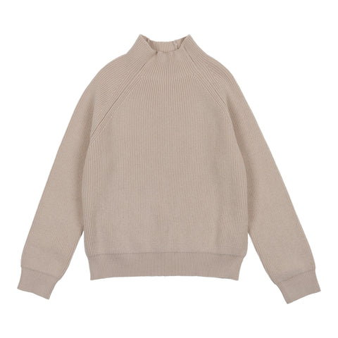 Coco Blanc Cream Mockneck Turtle Sweater