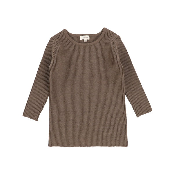 Lil Legs Cocoa Knit Crewneck Sweater