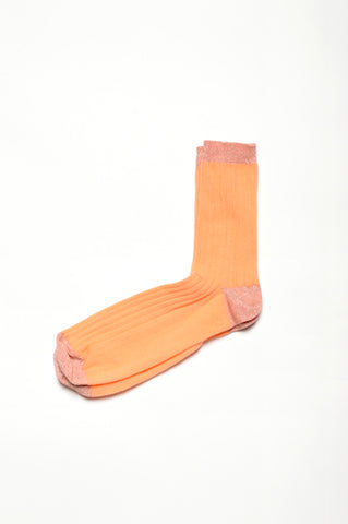 Leoca Coral Ribbed Socks