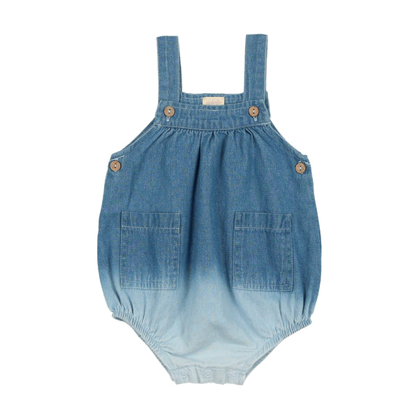 Lil Legs Denim Dip Dye Boy Romper