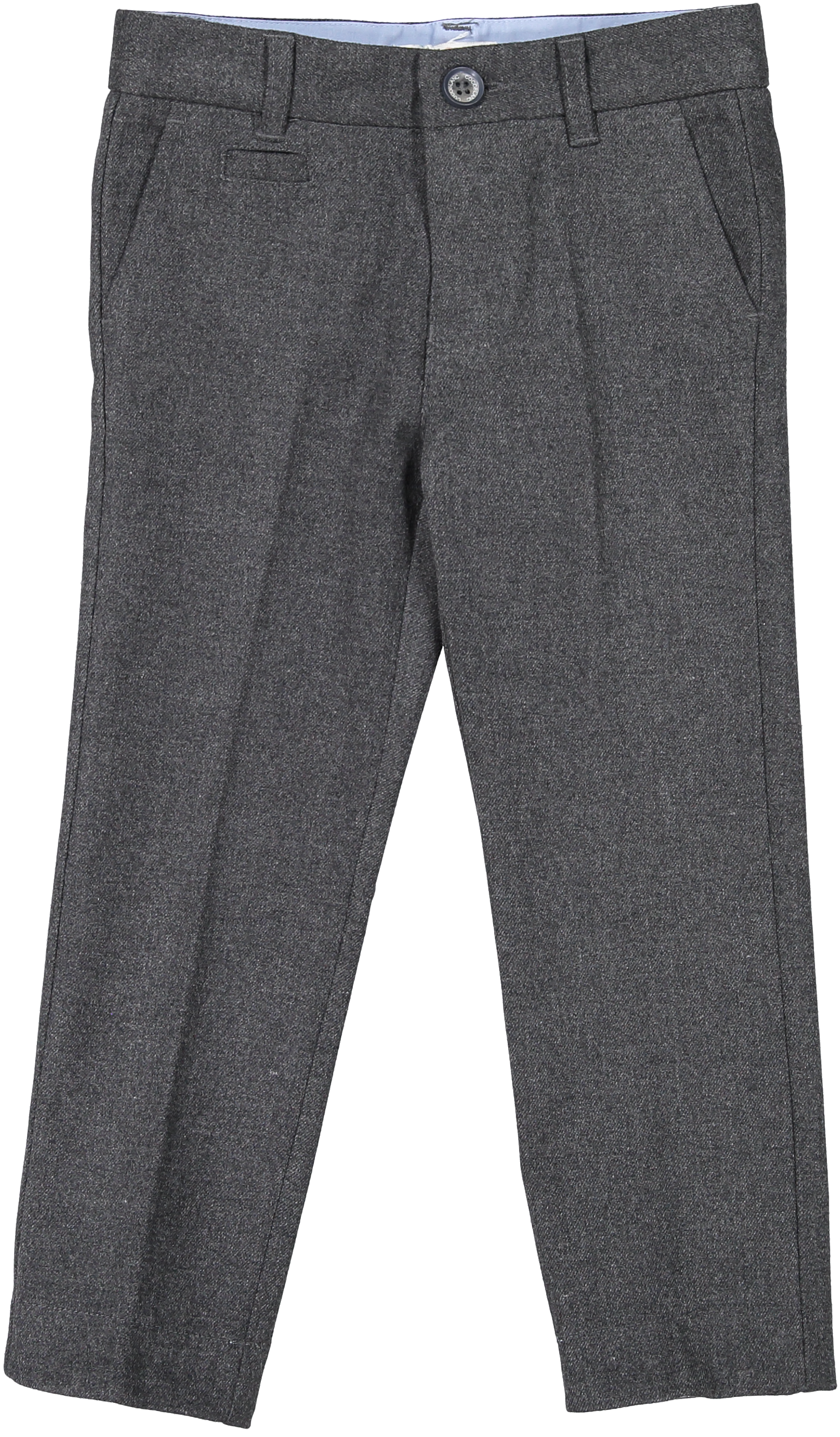 dark grey herringbone wool blend Garçon pants | agnès b.