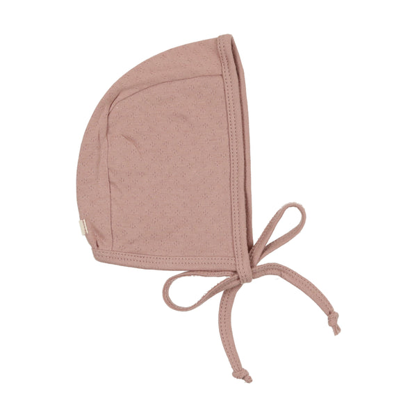 Lilette Mauve Dotted Pointelle Bonnet