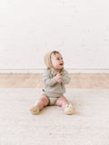 Quincy Mae Sage Knit Sweater + Bloomer Set