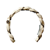 Halo Luxe Evelyn Twisted Link Headband Ecru