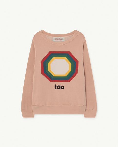 TAO Soft Pink Octagon Bear Kids Sweatshirt