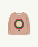 TAO Soft Pink Octagon Bear Baby Sweatshirt