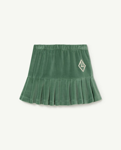 TAO Green Logo Velvet Bird Skirt