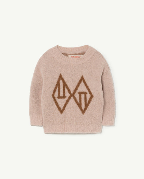 TAO Baby Beige Graphic Bull Sweater