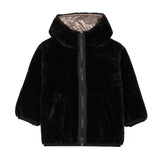 Hundred Pieces Faux Fur Reversible Bronze & Black Jacket