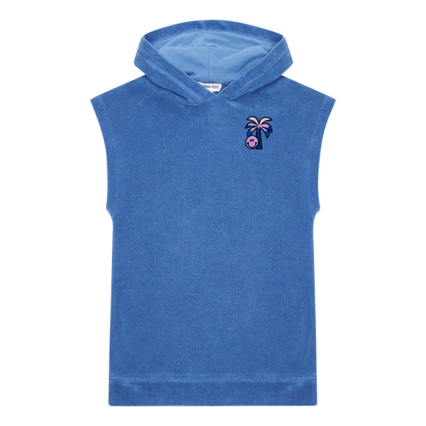 Hundred Pieces Blue Terry Hoodie Dress