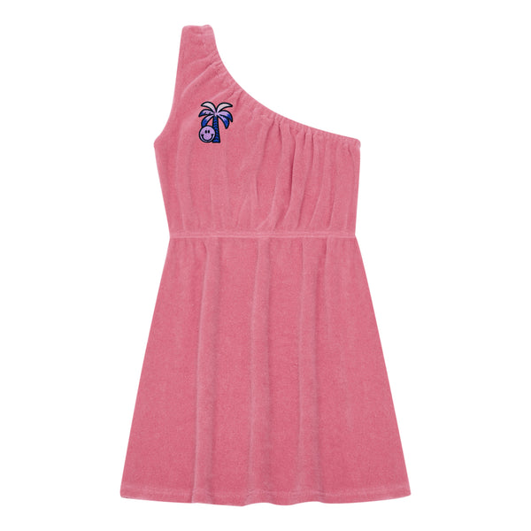 Hundred Pieces Pink Terry Shoulder Dress