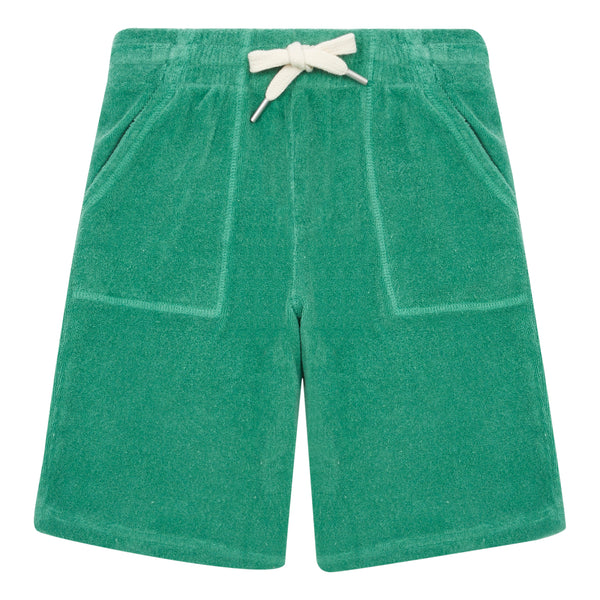 Hundred Pieces Green Terry  Shorts