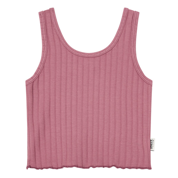 Hundred Pieces Dusty Pink Ribbed Tank Top