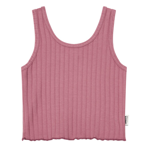 Hundred Pieces Dusty Pink Ribbed Tank Top
