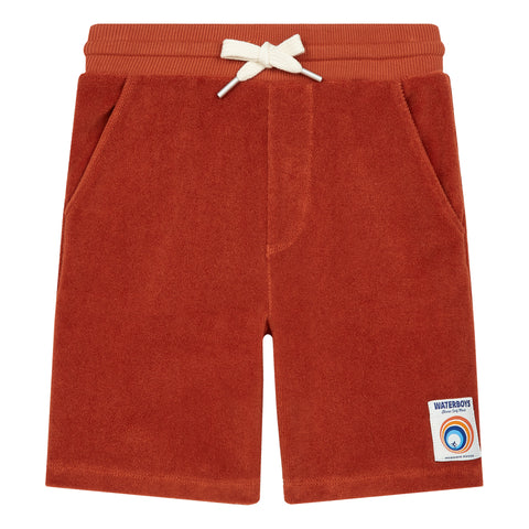 Hundred Pieces Boys Burnt Orange Terry Long Shorts
