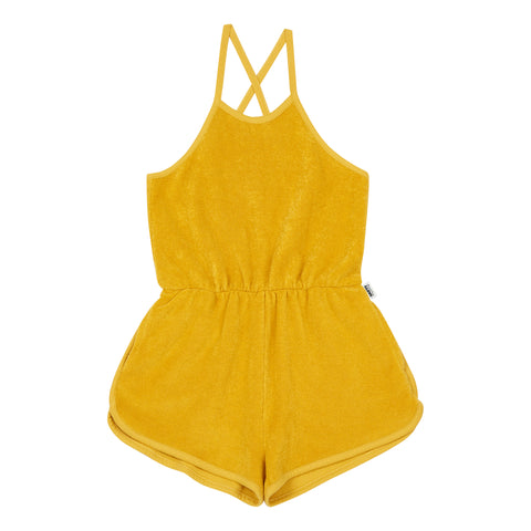 Hundred Pieces Sunflower Yellow Terry Playsuit
