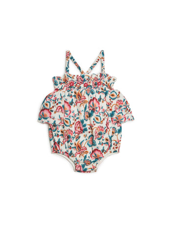 Louise Misha Emaline Cream Indian Flowers Romper