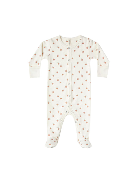Quincy Mae Peaches Footed Onesie