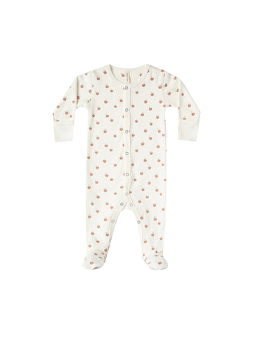Quincy Mae Peaches Footed Onesie