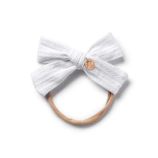 Halo Luxe White Forever Eyelet Baby Band