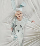 Petit Patch Bunny Sleepsuit PALE Blue