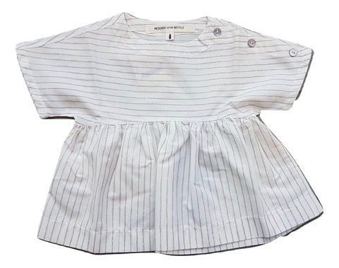 Message in the Bottle Stripe Short Sleeve Sophie Blouse