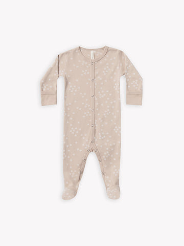 Quincy Mae Rose Floral Footed Onesie