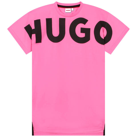 Hugo Pink Short Sleeve Dress