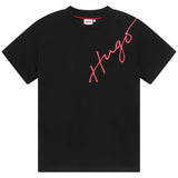 Hugo Black Script Short Sleeve  Tee