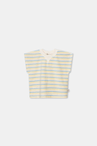 My Little Cozmo Kids Gabby Terry Blue Yellow Stripes T-shirt