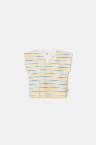 My Little Cozmo Kids Gabby Terry Blue Yellow Stripes T-shirt