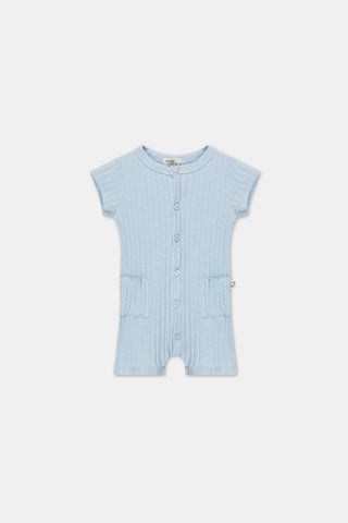 My Little Cozmo Gabriel Blue Rib Jumpsuit