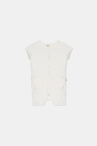 My Little Cozmo Gabriel Ivory Rib Jumpsuit