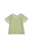 Louise Misha Mint Antoinette Blouse + Alambra Shorts Set