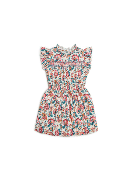 Louise Misha Cream Indian Flowers Suzette Dress