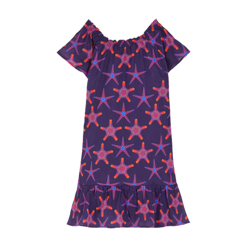Vilebrequin Cotton Voile Girls Dress Starfish
